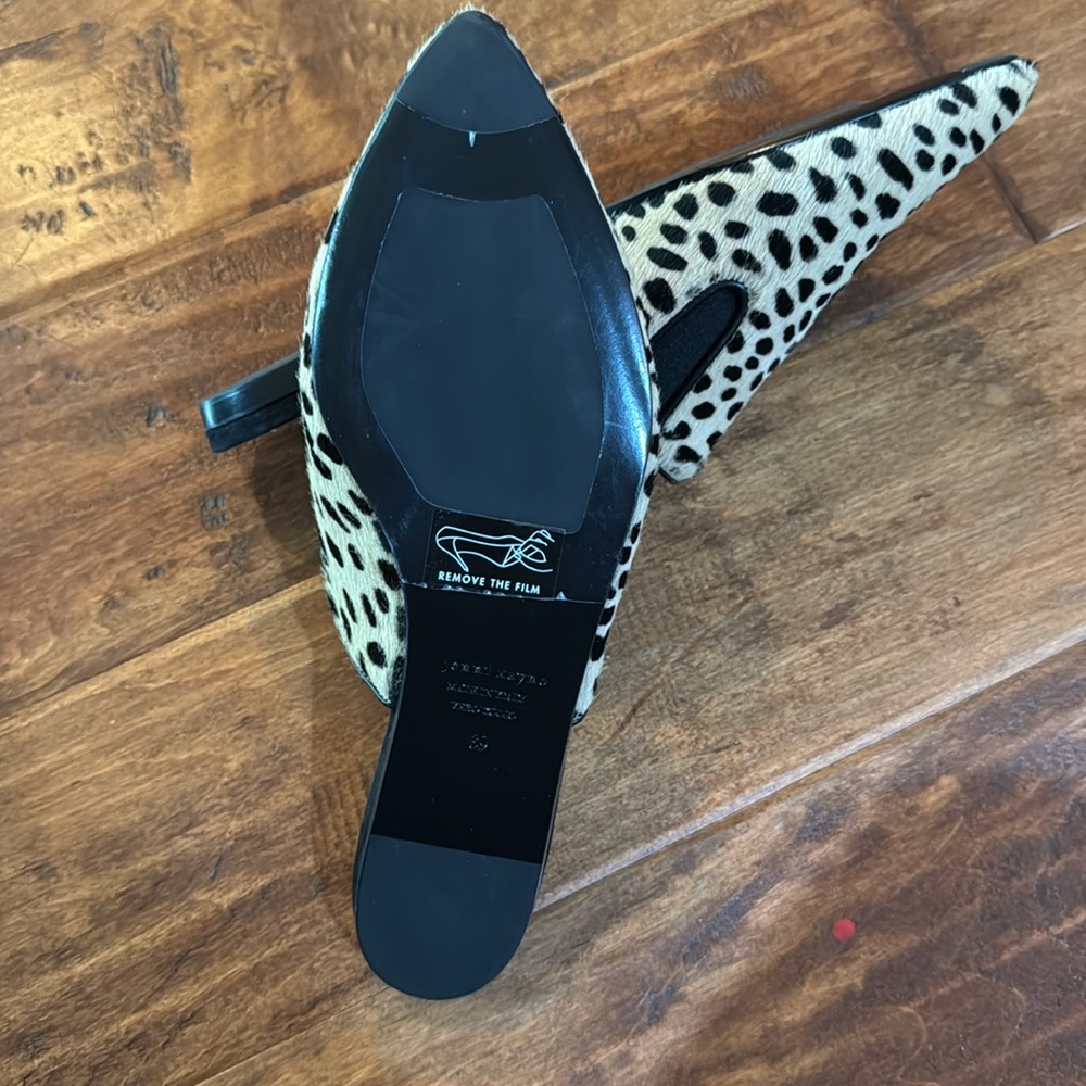Jenni Kayne Pony Hair Animal Print mules - Picture 2 of 4